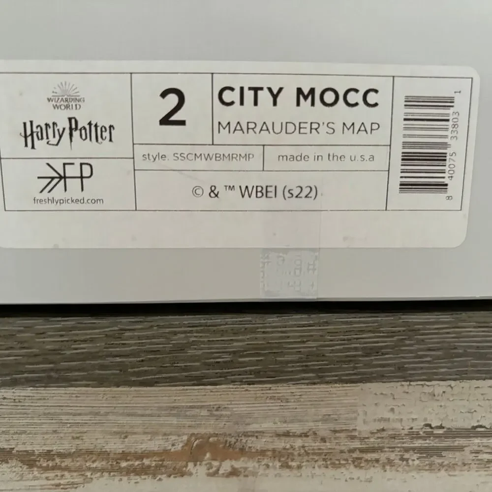 Harry Potter Marauders Map Freshly Picked Moccasins Size 2 New In Box